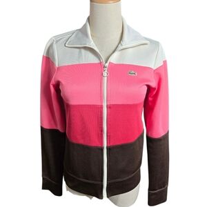 Lacoste Women's Pink and Brown Track Jacket